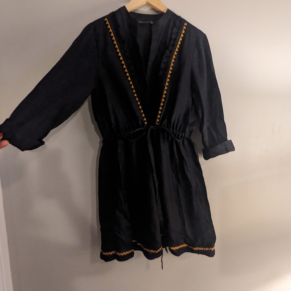 Zara Woman Linen Tunic with Pompom Trims Size S - Picture 5 of 7